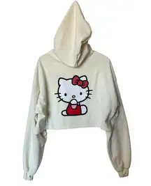 SheIn Hello Kitty Collab Cream Cropped Hoodie Top size XL