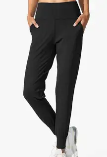 G Gradual Women's Joggers High Waisted Yoga Pants Pockets Loose Leggings Black M