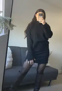 NWT  Black Ribbed Sweater