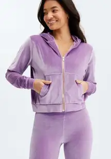 Fabletics Lilac Velour Hoodie