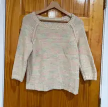 Moth Anthropologie Pastel Confetti Knit Sweater Raglan Crewneck Size Small