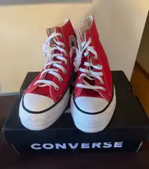 Red Platform Converse Sneakers