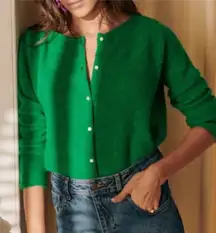 Sezane Gaspard Cardigan Bright Green - Size XXS