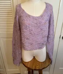 Free People  Sunset Cloud Lavender Pullover Sweater Size Large NWT