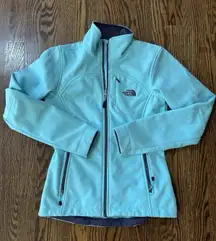 The North Face TNF Apex Bionic FZ Softshell Windwall Jacket XS Turquoise Blue