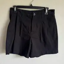 Banana Republic Black Paperbag High Waisted Shorts Womens 6 Classic Basic