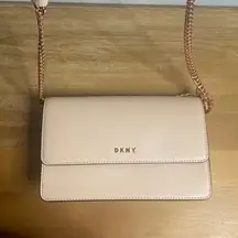 DKNY Pink crossbody with rose gold chain adjustable strap Women’s Purse Handbag