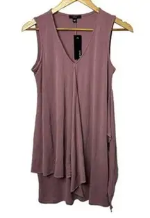 Drew  Mauve Dusty Pink Wrap Tie Sleeveless Shift Dress Women's Size XS NEW