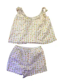 Anthropologie Agathe Mary Sunburst Matching XL Tank Shorts Boho Coastal Lounge