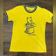 Disney NWT  Parks Winnie the Pooh OH BOTHER Ringer T-Shirt for Women Small