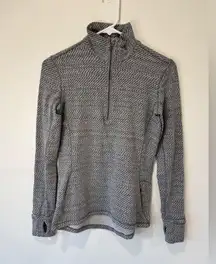 Lululemon Outrun 1/2 Zip Heathered Grey Pullover Jacket Athleisure Running Gym