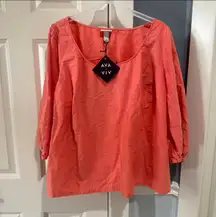 Women’s Size 1X  Coral Orange Shirt