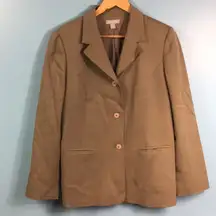 Nordstrom Vintage Tan Blazer Women’s Business Casual Wool Jackef Size 8