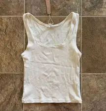 Skims Cotton Rib Tank Bone Size XL