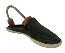 Sanuk Dree Me Cruiser Washed Black Flats Sz 8