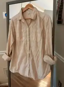 Wonderly Roll Tab Long Sleeve Button Down Shirt Medium
