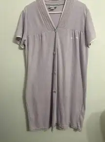 Blair Short Sleeve Women’s Lavender Terrycloth Housedress Size Medium Vintage