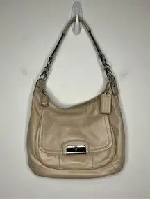 Coach Kristin hobo bag cream leather medium size