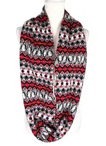 Vera Bradley Cozy Cowl Scarf Playful Penguins Red