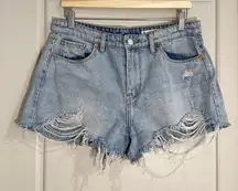 Blank NYC The‎ Barrow Vintage High-Rise denim Shorts Size 30