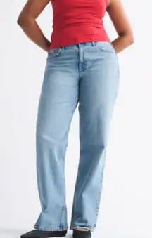 Abercrombie & Fitch Curve Love Low Rise Baggy Jean Medium Tinted 29/8S