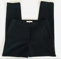 Tibi Anthropologie  elastic skinny ankle Crop Dress Pants Black Womens Size‎ 4