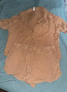 Two piece gauze pajamas 