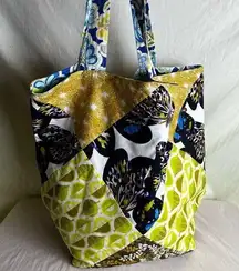 Handmade Quilted Oversized Tote Bag Shoulder Strap Mixed Print Patchwork