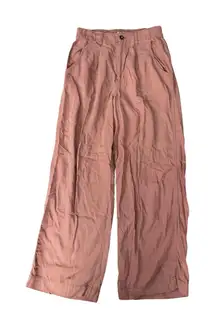 Madewell Womens Size 8 Wide Leg Crop Pants Salmon Pink Casual Trousers