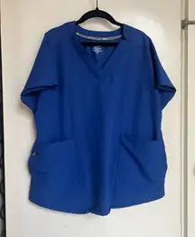 Climate Right By Cuddl Dubs Blue Scrub Top Woman’s Size Large