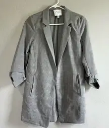 [Maison d’Amelie] Open Front Ruched Sleeve Blazer- XS