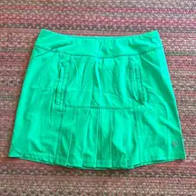 JOFIT GREEN PLEATED DETAIL HIGH RISE ATHLETIC GOLF TENNIS SKIRT SKORT