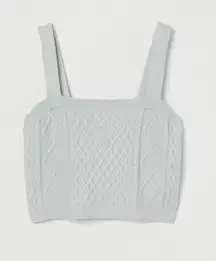 H&M Square Neck Cable Knit Crop Top