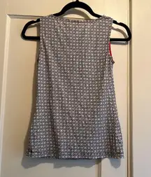 | Navy Blue & White Patterned Tank Top XS