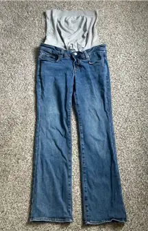 BLANQI Blue Boot Cut Maternity Jeans Classic Style Stretch Comfy Casual Denim 10