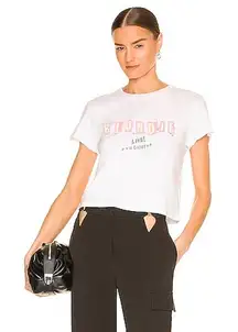 Revolve Daydreamer 100% Cotton White Blondie Live Concert Cropped Tee Size Small