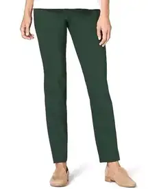 J. Jill Ponte Knit Slim Leg Pants Boxwood Pine Green Pull-On Work Pant Size XSP