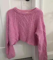 Cropped pink Altar'd State Sweater