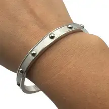 COACH Stud Bangle Bracelet Silver-tone plated