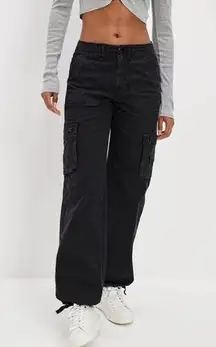 Outfitters Black Snappy Stretch Baggy Cargo Jogger