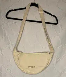 Aveda Cream Crossbody Canvas Shoulder Bag Purse Sling Cosmetic Cotton