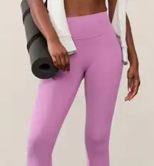 Athleta Transcend 7/8 Leggings L | High Rise Lotus Pink Yoga Tights NWT