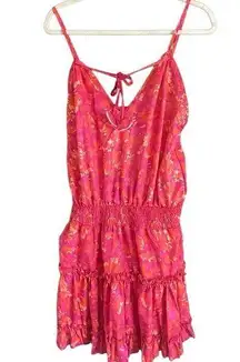 Chic Me Pink/Orange Floral Print Sundress. Size Medium.