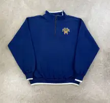 Vintage 90s Michigan Wolverines Quarter Zip Sweatshirt