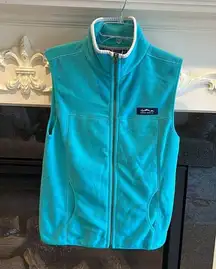 Lauren James Fleece Zip Jacket Vest Aqua Green Teal Turquoise New Womens Small