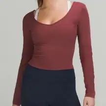 Lululemon Align Long-Sleeve Cropped V-Neck Shirt LW3EV7S