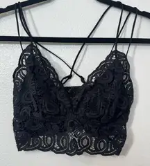 PINK Victoria's Secret Black Crochet Bralette