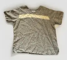 Flax Linen Pullover Shirt Linen Size Small Brown Yarn Dye Top Jeanne Engelhart