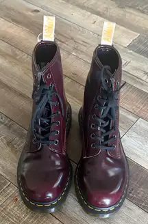 Dr. Martens Cherry Red Ankle Boots