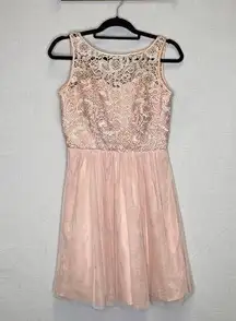 Aidan Mattox | Formal Homecoming Dress 4 Pink Lace